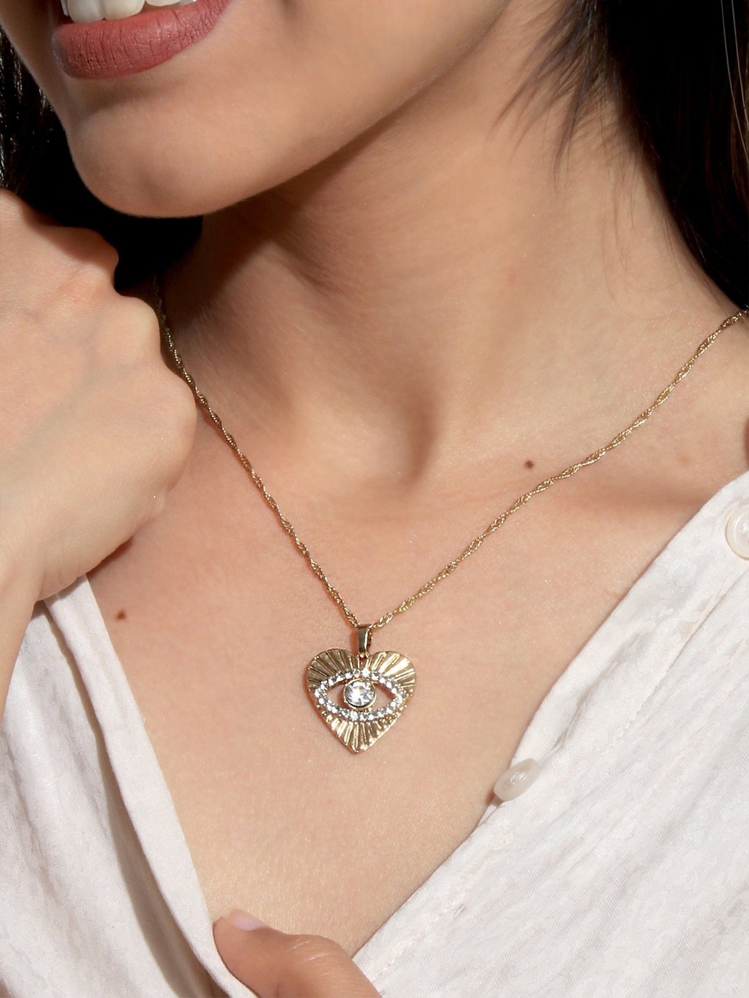 Sri Jagdamba Pearls White Alloy Classic Necklace & Earring Set