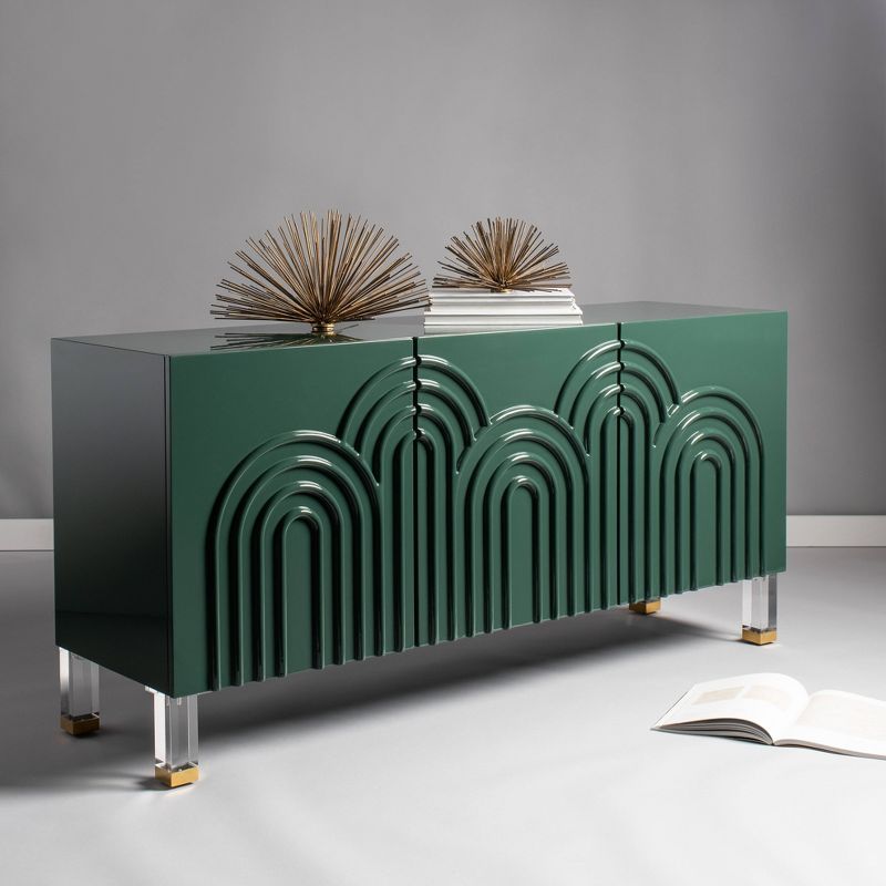 Saturn Wave Acrylic Sideboard Moss - Safavieh