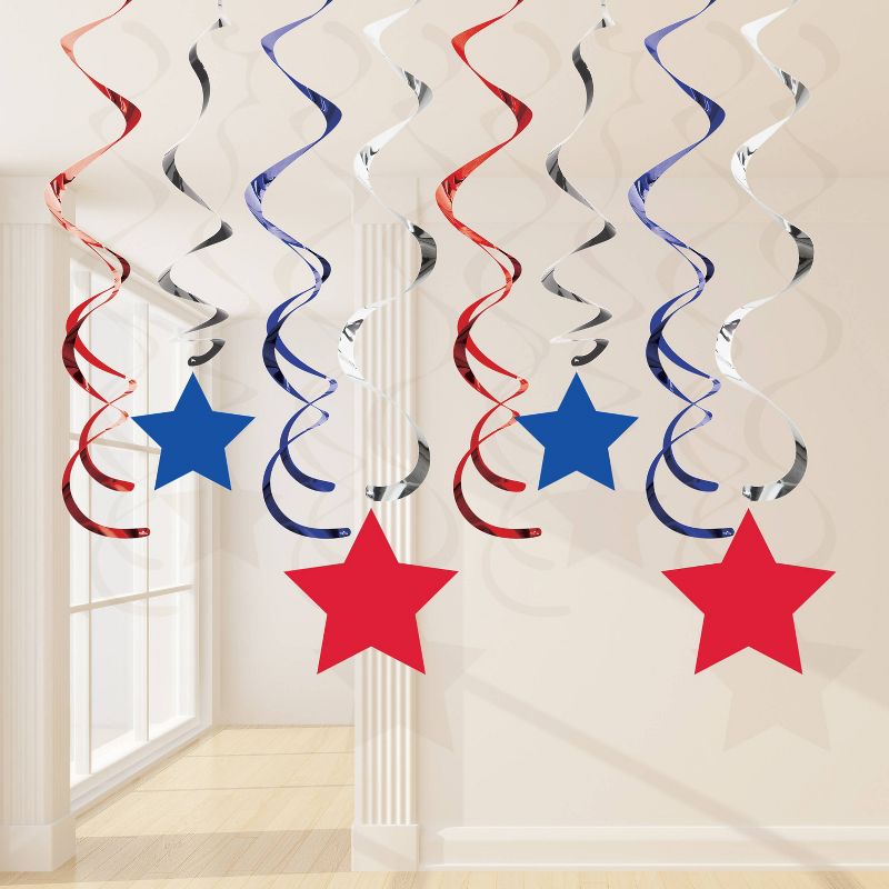 8ct Patriotic Dizzy Danglers
