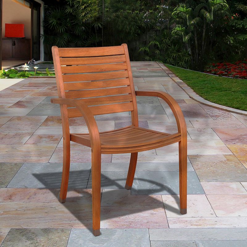 Lauderdale 9-Piece Wood Square Patio Dining Furniture Set