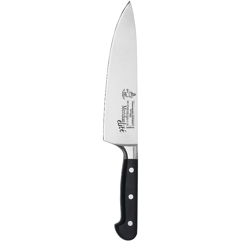 Messermeister Meridian Elite Stealth Professional 8 Inch Extra Sharp Stainless Steel German Chef's Kitchen Knife