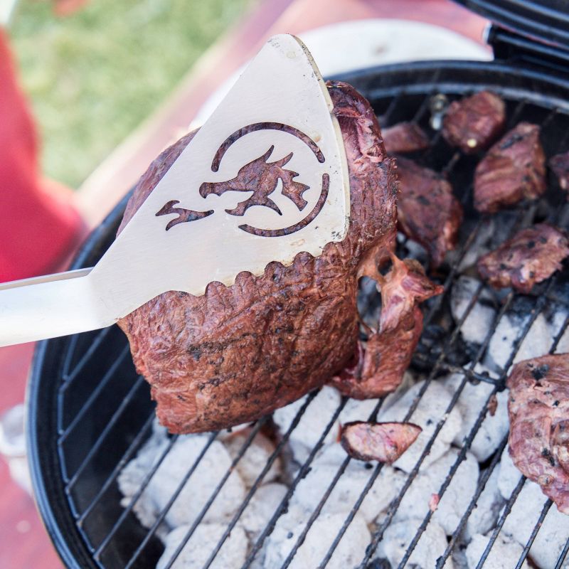 2pc Dragon Claw Grill Tool Set Silver - BBQ Dragon