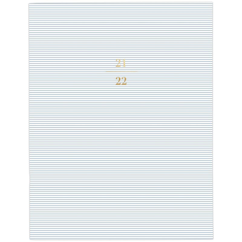 2021-22 Academic Planner 8.5" x 11" Stapled Monthly Blue Stripe - Sugar Paper™