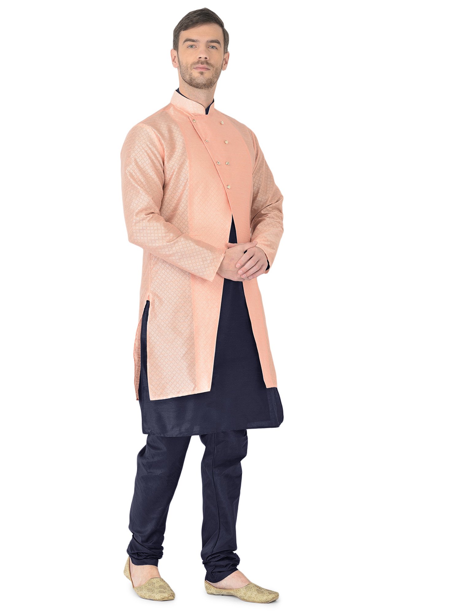 SG RAJASAHAB Multi Regular Fit Self Pattern Kurta Set