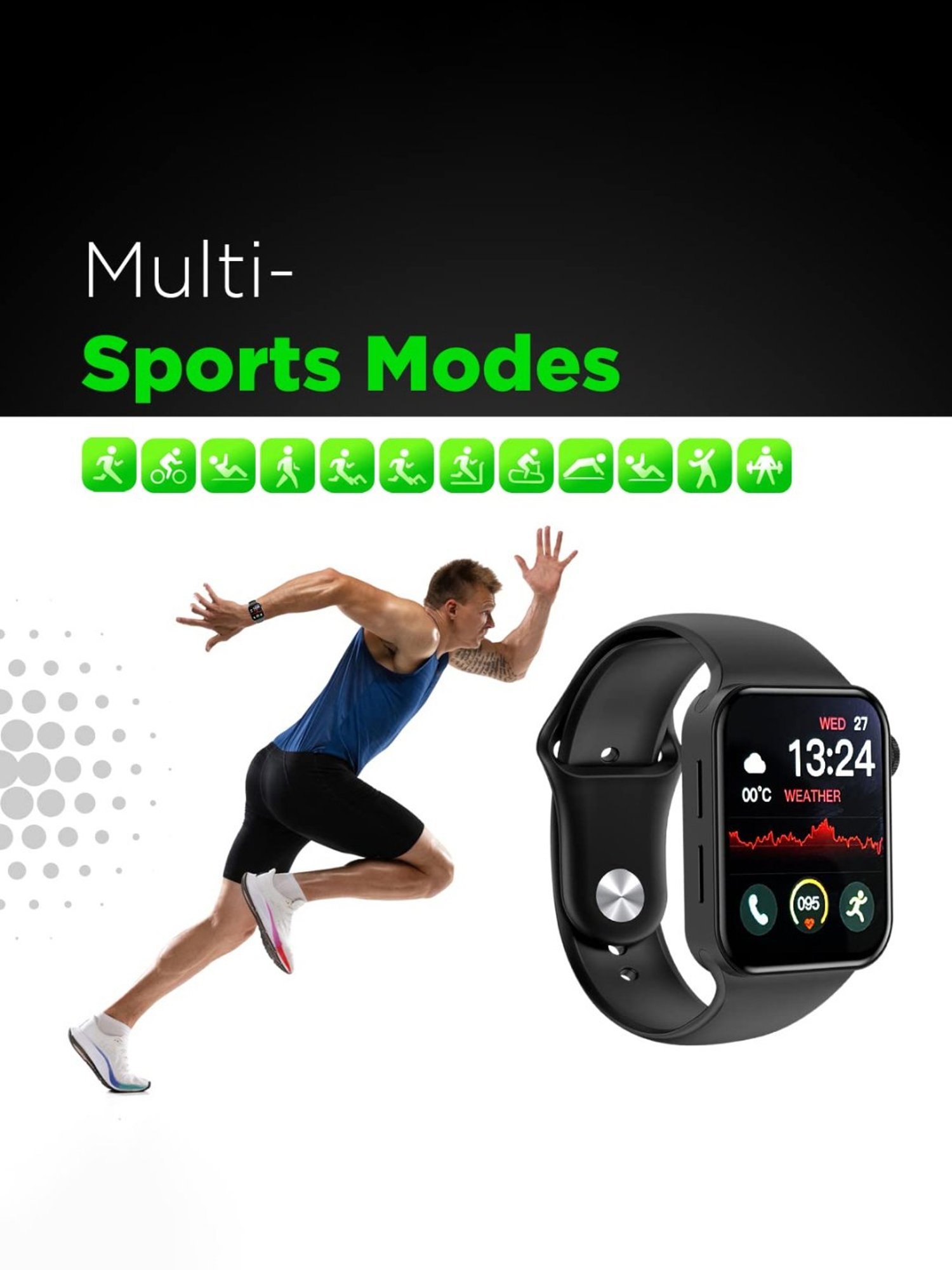 I Kall W1 Smartwatch (Black)