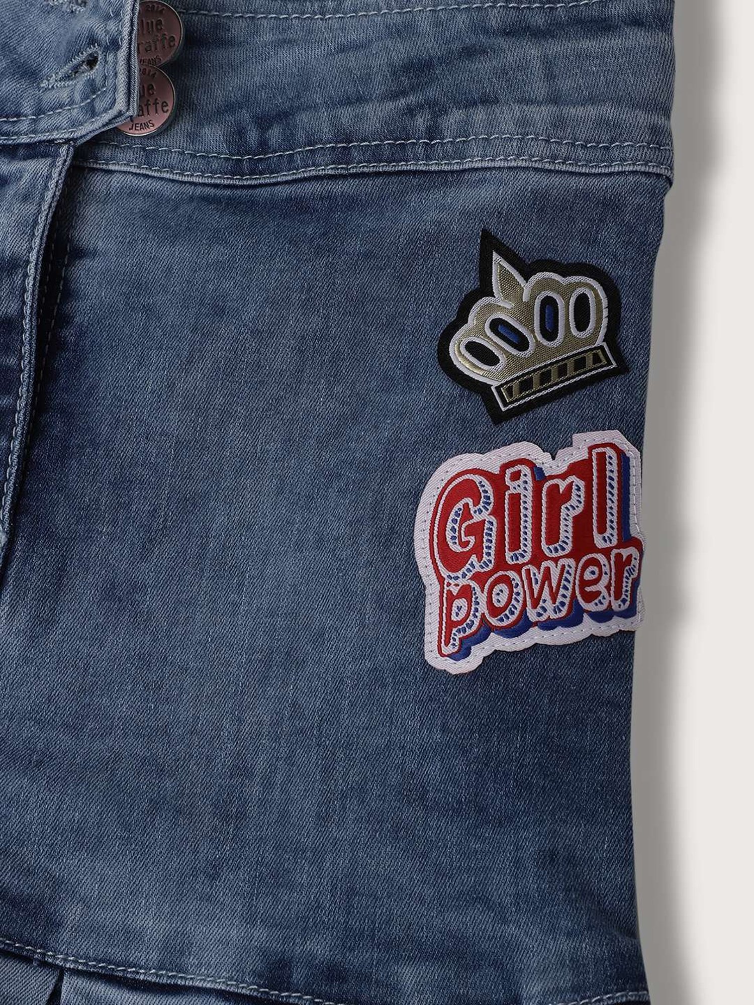 MINIKLUB Kids Blue Cotton Embellished Skirt