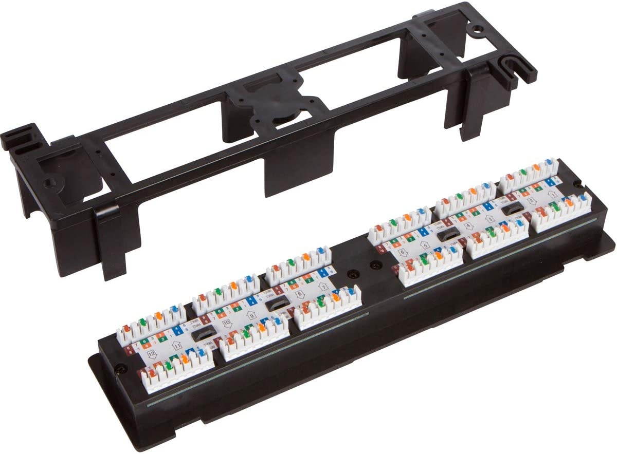 Buyer's Point 12 Port UTP 10 inch Cat6 Network Wall Mount Surface Patch Panel (100 Pack)