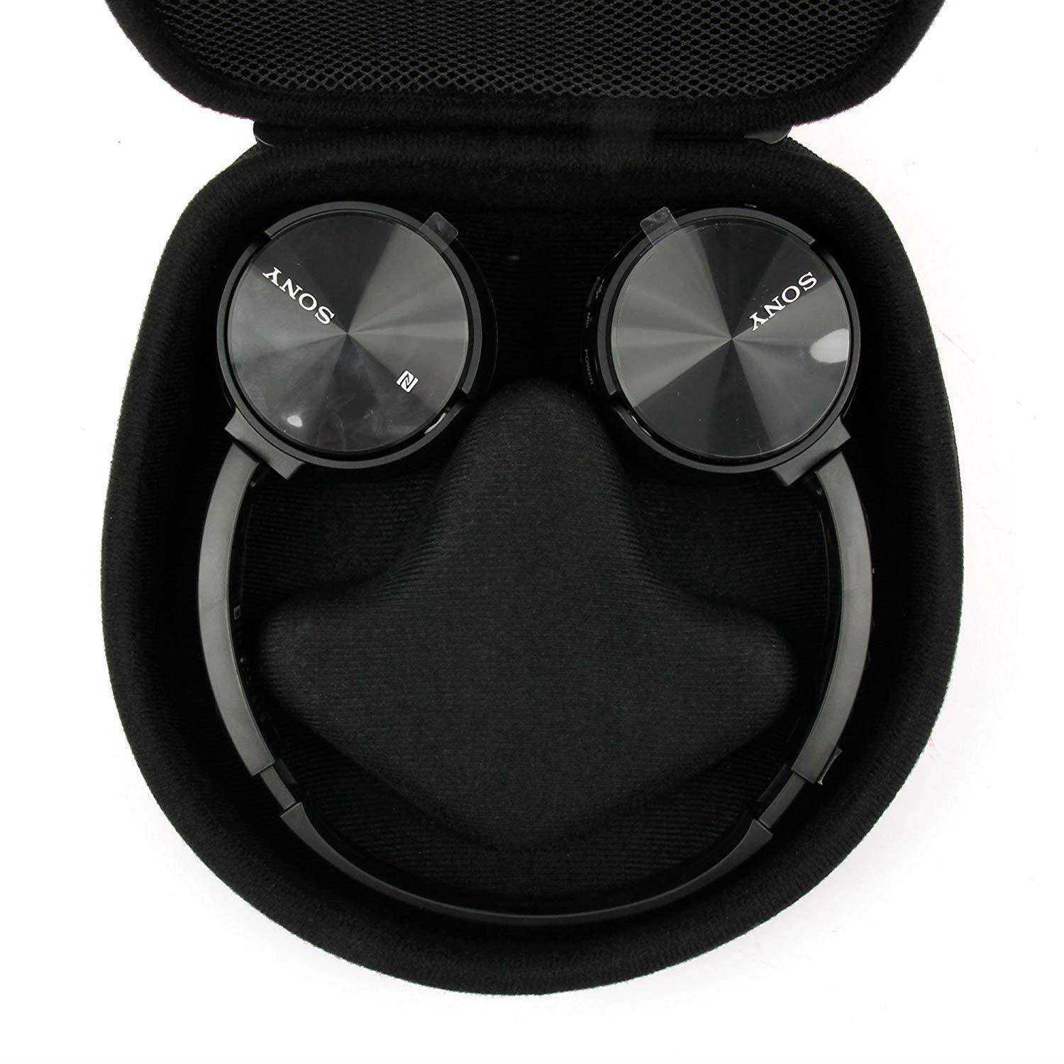 DURAGADGET Hard 'Shell' EVA Headphone Case (Black) - Compatible with Sony MDR-ZX770BN | MDR-ZX330BT Bluetooth Headphones