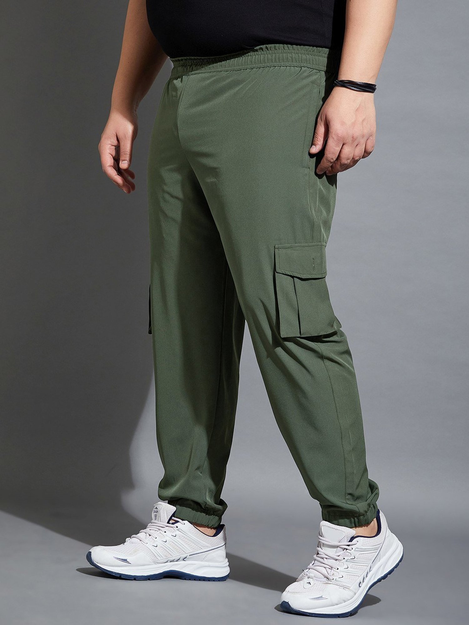 Bigbanana Plus Size Green Regular Fit Joggers