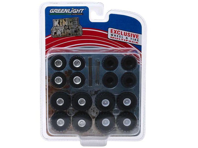 "Monster Trucks" Wheel and Tire Multipack "Kings of Crunch" Set of 24 pieces 1/64 by Greenlight