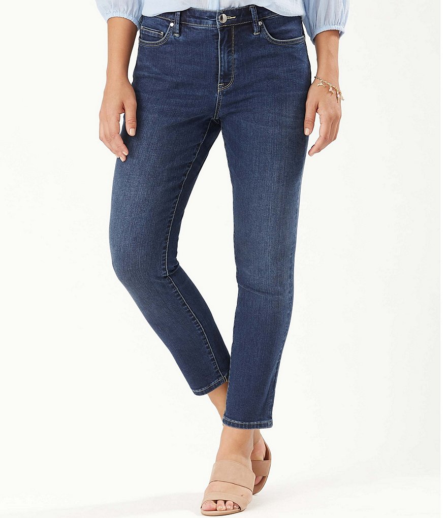 Tommy Bahama Boracay Indigo High-Rise Soft Stretch Denim Ankle Jeans