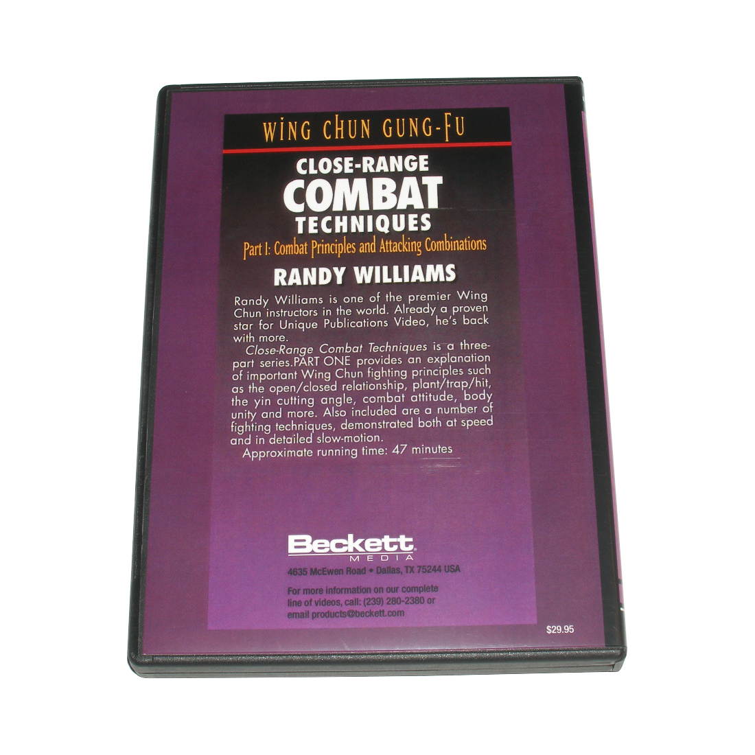 Wing Chun Gung Fu Close Range Techniques #1 DVD Randy Williams WCW11-D