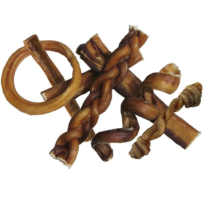Pawstruck Bully Stick Variety Pack - Includes 7 Different Low-odor Bully Sticks for Dogs, Best Beef Pizzle Stix Dog Treats: Straight, Braided, Ring, Spring - Bully Stick Variety Pack