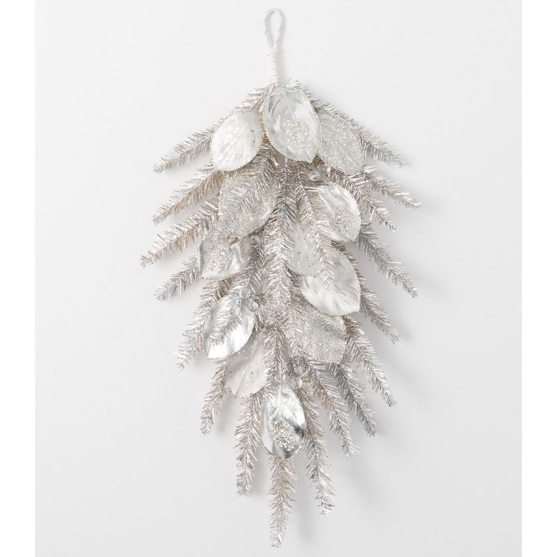 Sullivans Artificial Pine and Magnolia Swag 31"H Silver