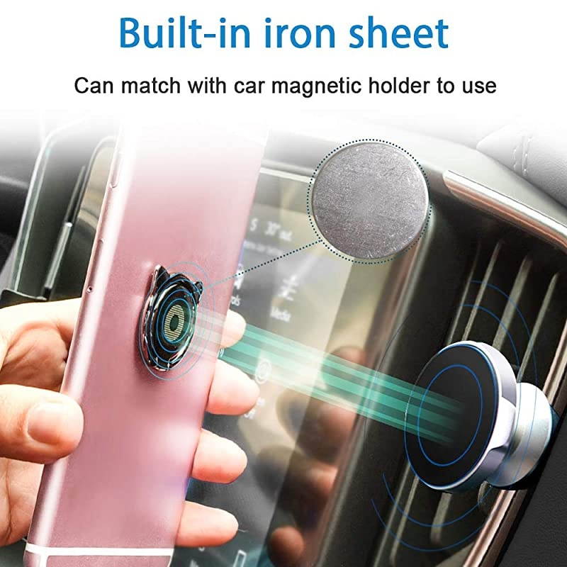 Phone Ring Cat Attachable Kickstand Ultra Thin Cute 360 Degree Smartphone Finger Grip Ring Holder Stand Compatible for Phone X XS XR XS Max 8 7 Plus 7 6S Plus 6 S9 S10 Black