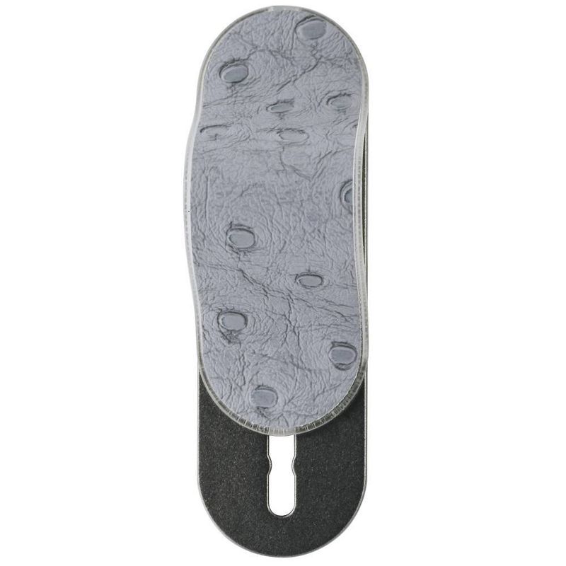 Phone Fin Finger Grip Exotic Series Ostrich - Silver