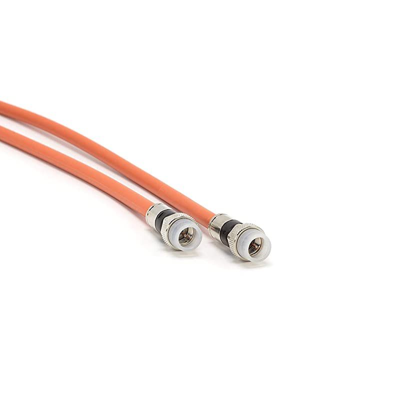 Feet Direct Burial Coaxial Cable RG6 Coax Cable Rubber Boot - Outdoor Connectors - (Orange) - Designed for Waterproof and to Be Buried