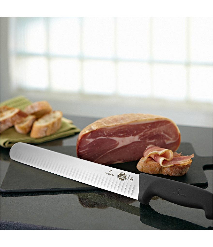Victorinox Swiss Army 12#double; Fibrox Pro Slicing Knife with Granton Blade