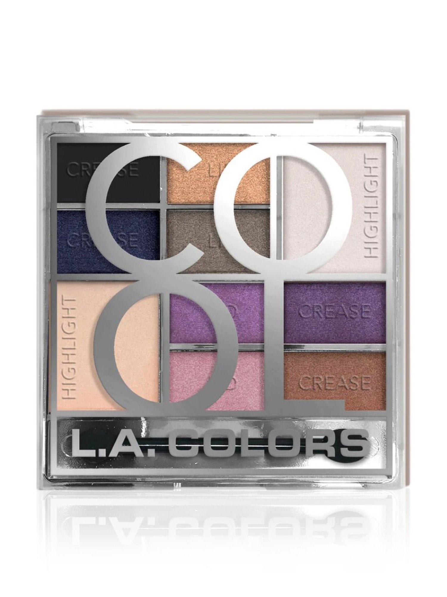 L.A. Colors 10 Color Eyeshadow Palette Cool - 20 gm