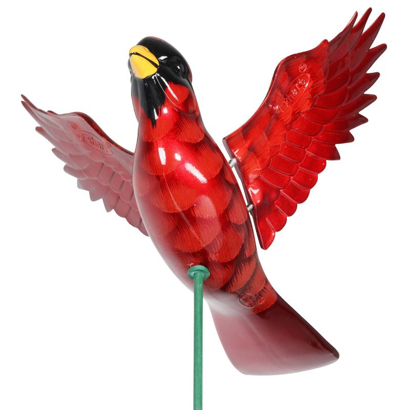 2pk 11" Plastic and Metal Windy Wings Cardinal Stakes - Exhart