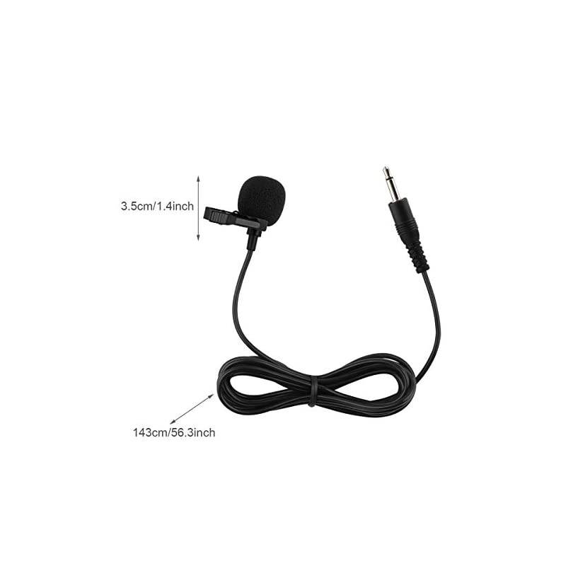 59 inch Wired Lavalier Lapel Microphone, 2 Pack 3.5mm Portable Clip on Omnidirectional Mic Condenser for Recording Podcast PC Laptop Android iPhone YouTube Interview ASMR