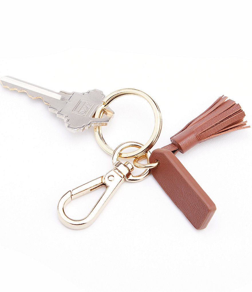 ROYCE New York Mini Leather Tassel Key Fob