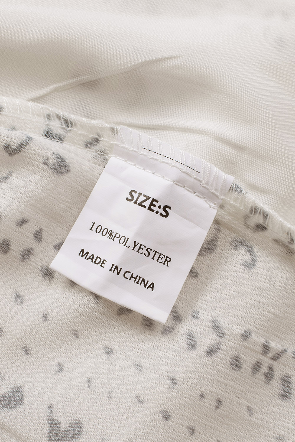 One World Apparel Jacquard Square Neck Short Sleeve Ivory Multi Floral Print Top