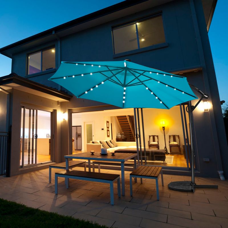 9' x 5' Rectangular Double Top Patio Outdoor Market Umbrella Emerald Green - Crestlive Products