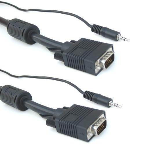 RiteAV SVGA Monitor Cable with 3.5mm Audio - 6 ft.