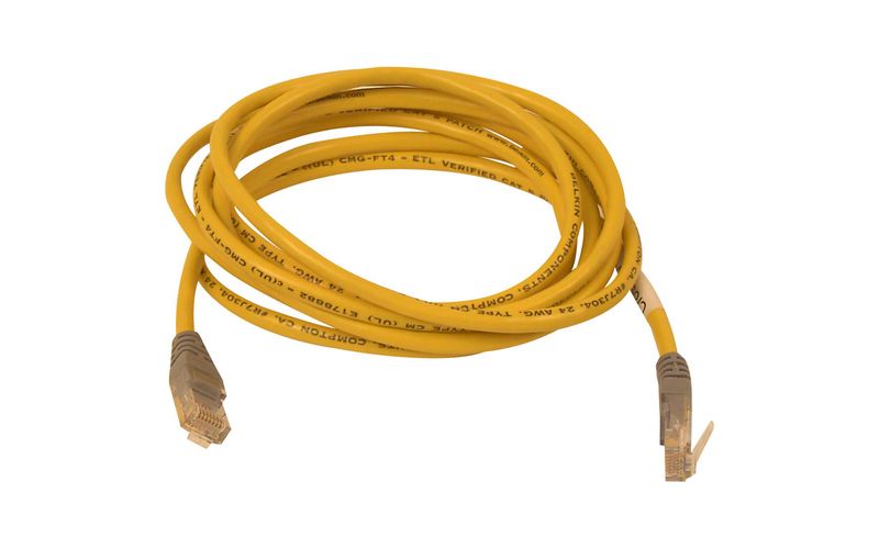 Belkin Cat5e Crossover Cable - RJ-45 Male Network - RJ-45 Male Network - 25ft - Yellow