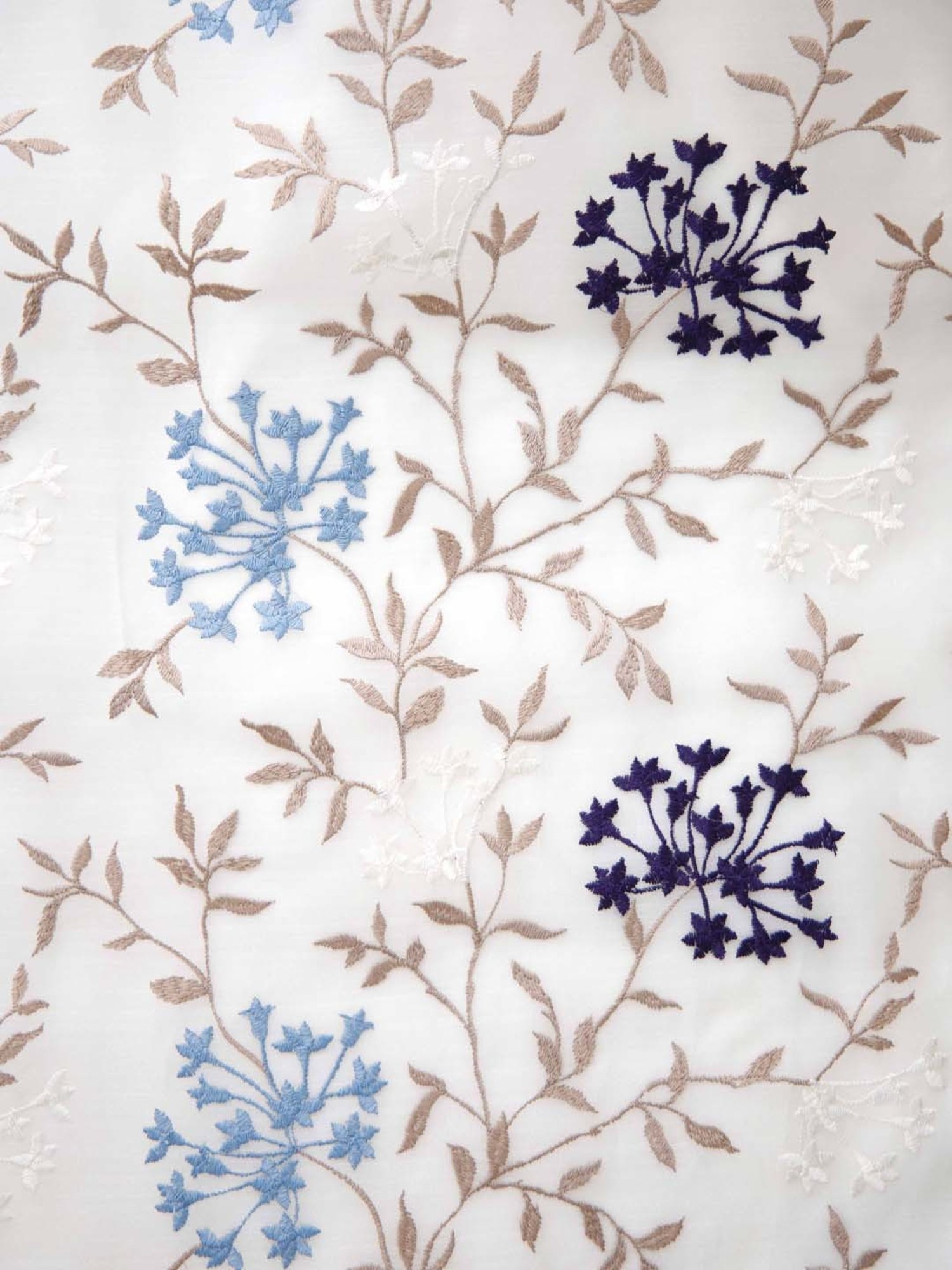 Ariana Beige & Blue Polyester 7 Ft Door Curtain - Single Piece