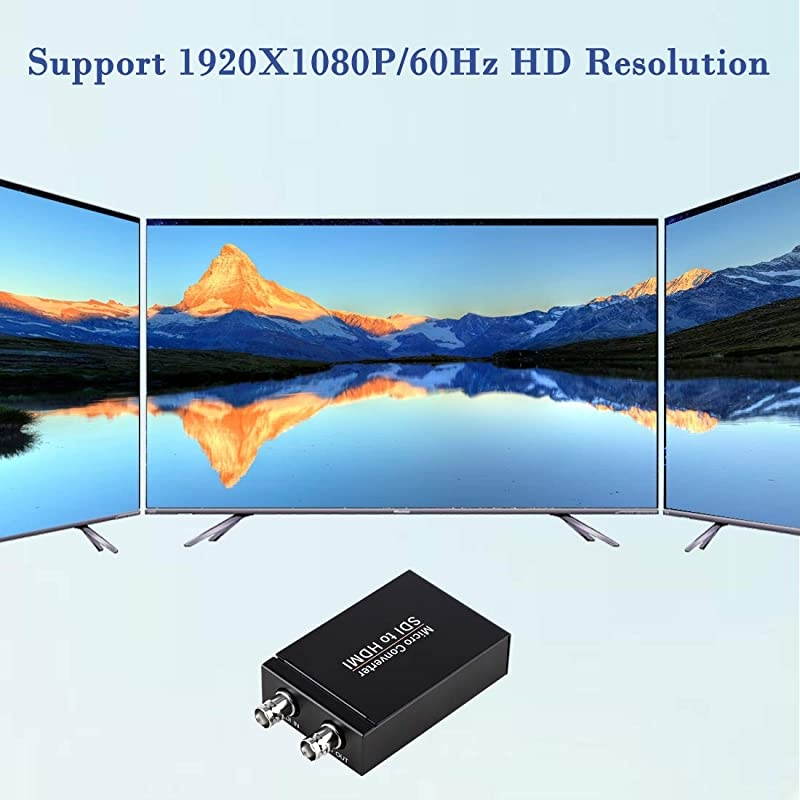 to HDMI Converter 3GHDSDto HDMI Adapter Auto Format Detection to HDMI Video Converter Stereo Audio Deembedder