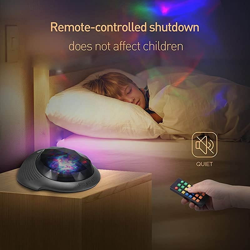 Aurora Night Light Projector and Sleeping Soothing White Noise Sound Machine for Baby Kids Adults with Bluetooth 41 Timer Remote 6 Soother Sounds 7 Lighting Modes for Kids Room
