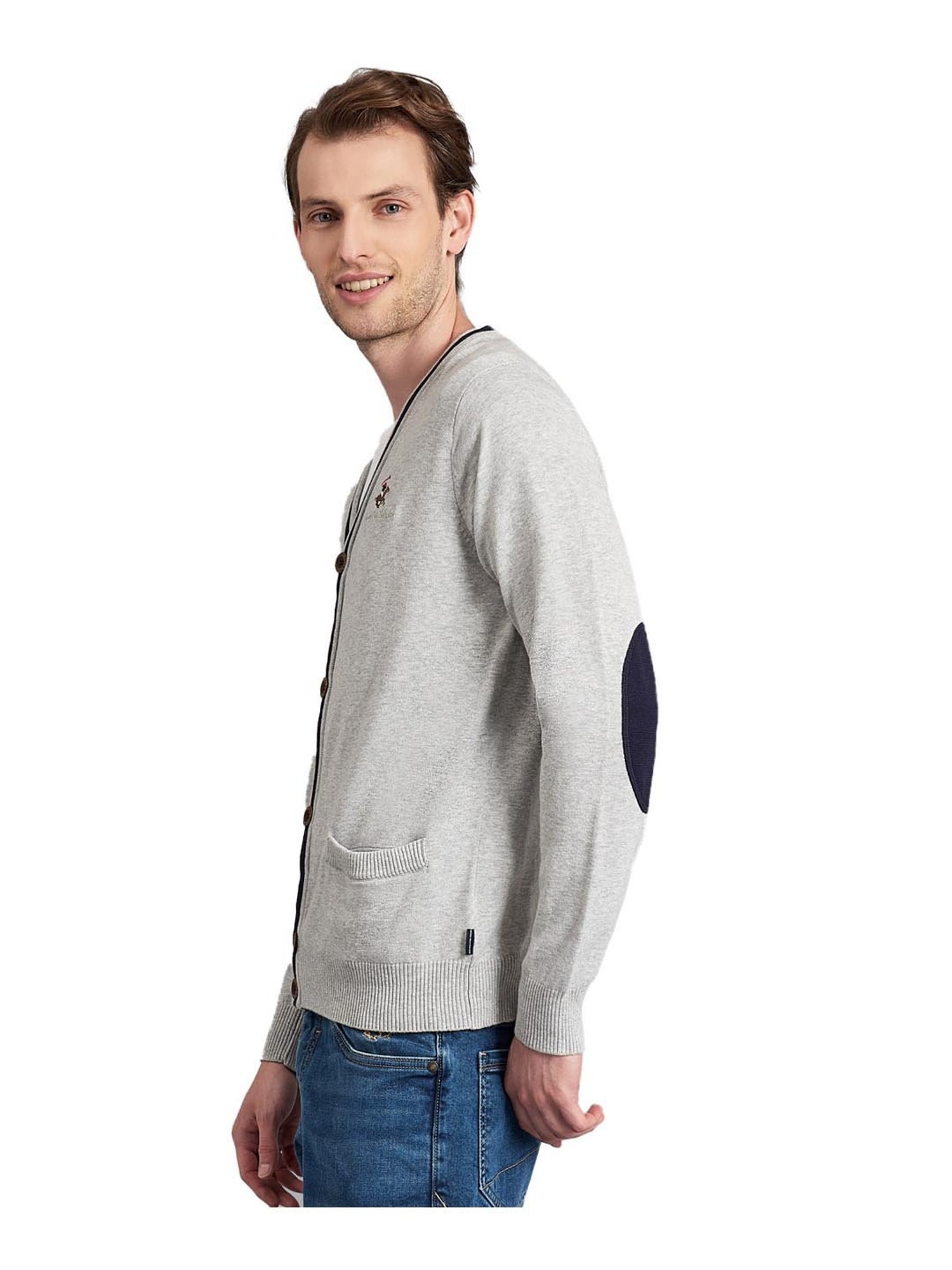 Beverly Hills Polo Club Grey Regular Fit Cardigan
