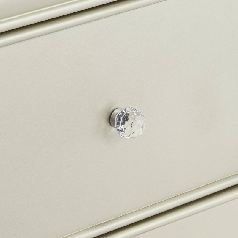 55 Downing Street Alina 2-Drawer Champagne Silver Side Table