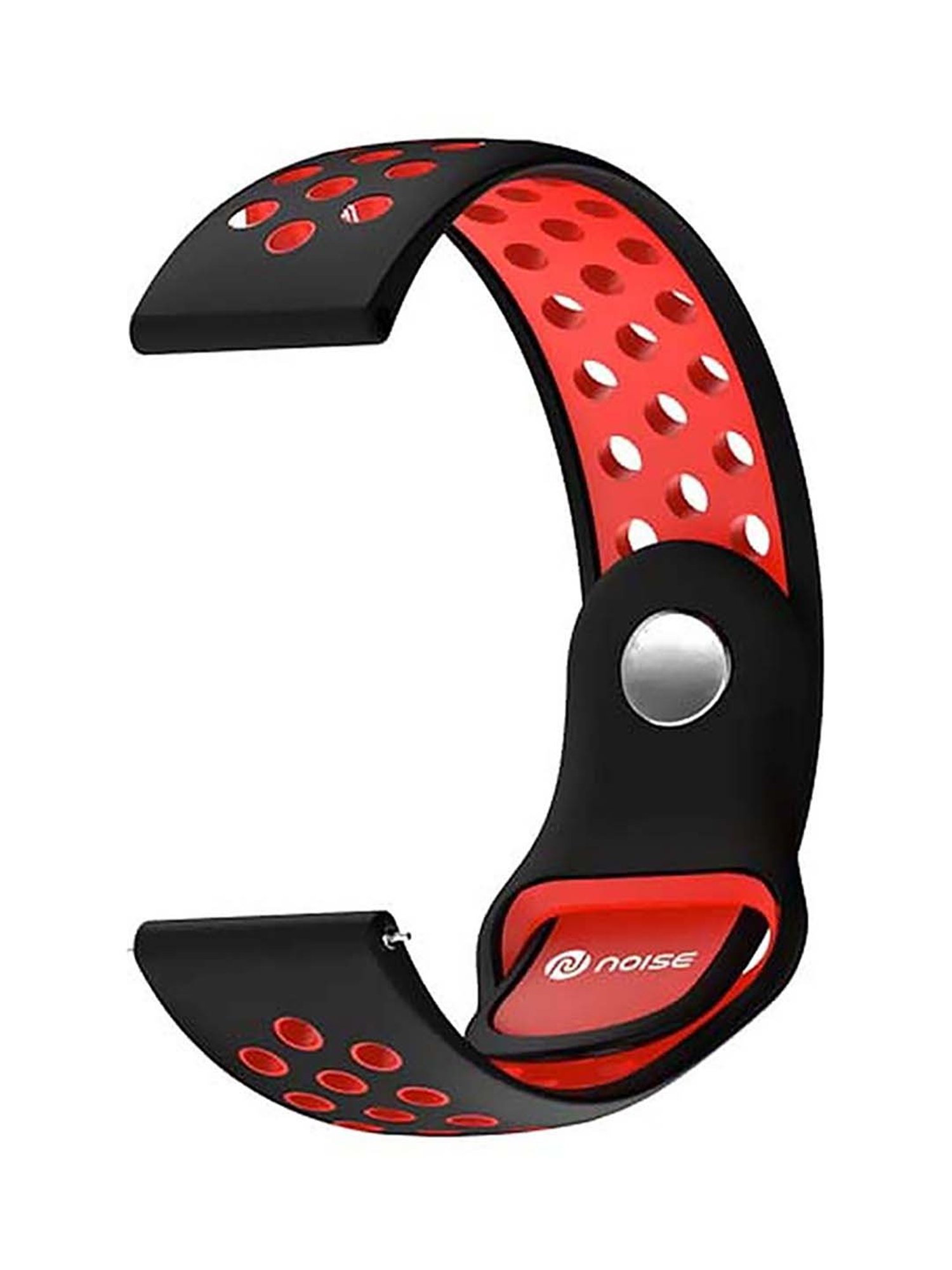 Noise 22 mm (Sport Edition) Double Color Silicone Smartwatch Strap (Black and Red)