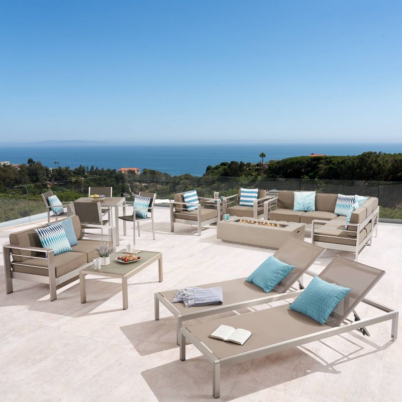 7pc Bridgeport Coastal Dining Set Blue - Royal Garden