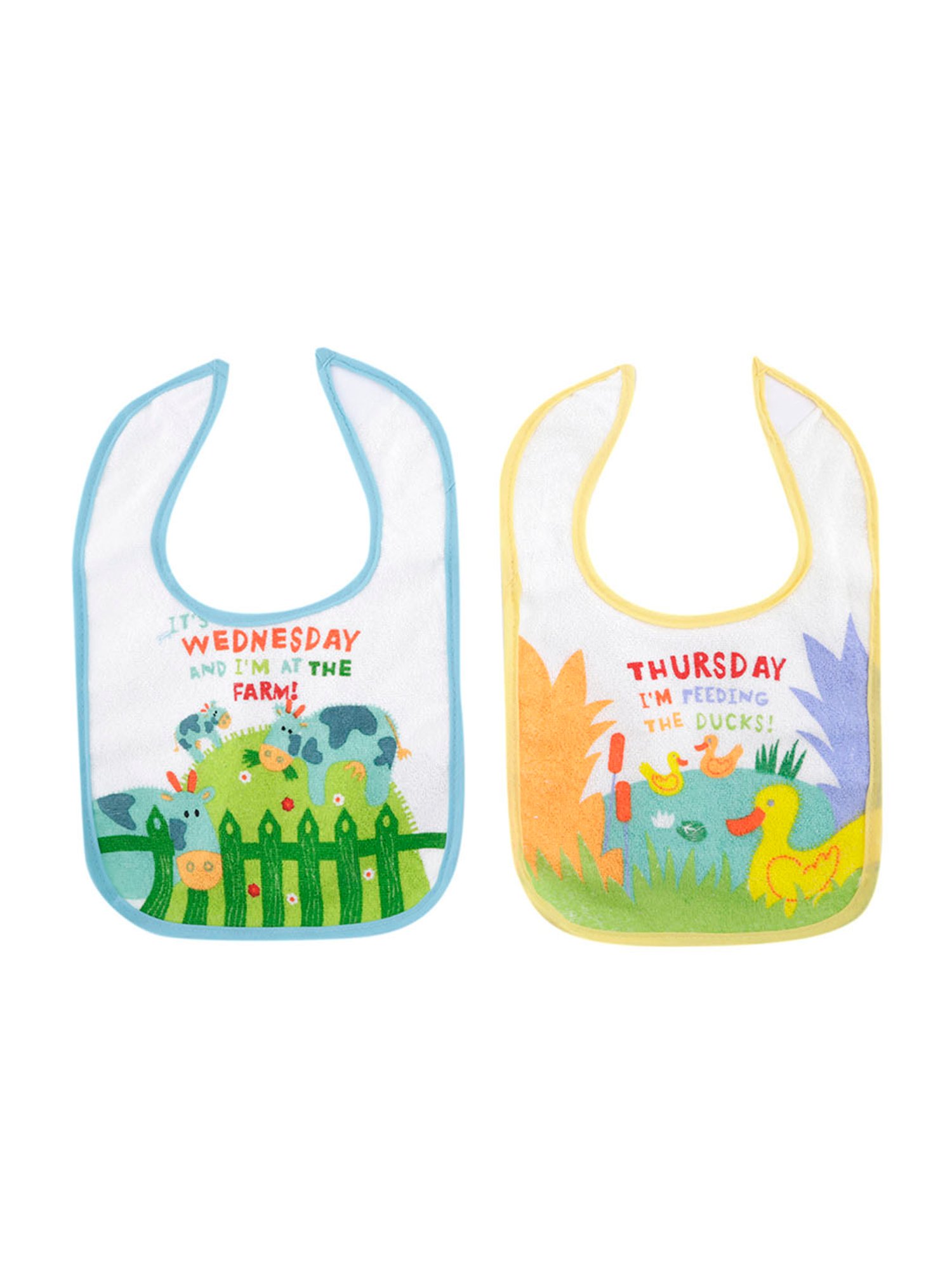 Baby Moo Days of The Week Multicolour 7 Pack Bibs