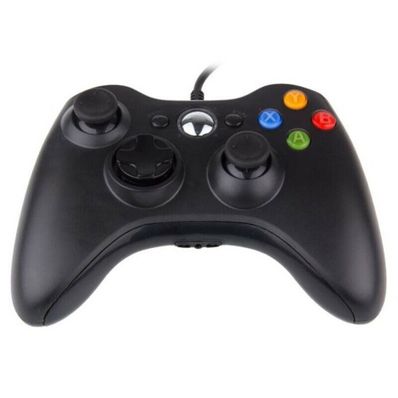 Xbox 360 Wired Controller USB Gamepad Joypad with Shoulders Buttons Joysticks for Microsoft Xbox360/Xbox 360 Slim/Window XP/Vista/PC Windows 7 8 10 Game Pad (Black)