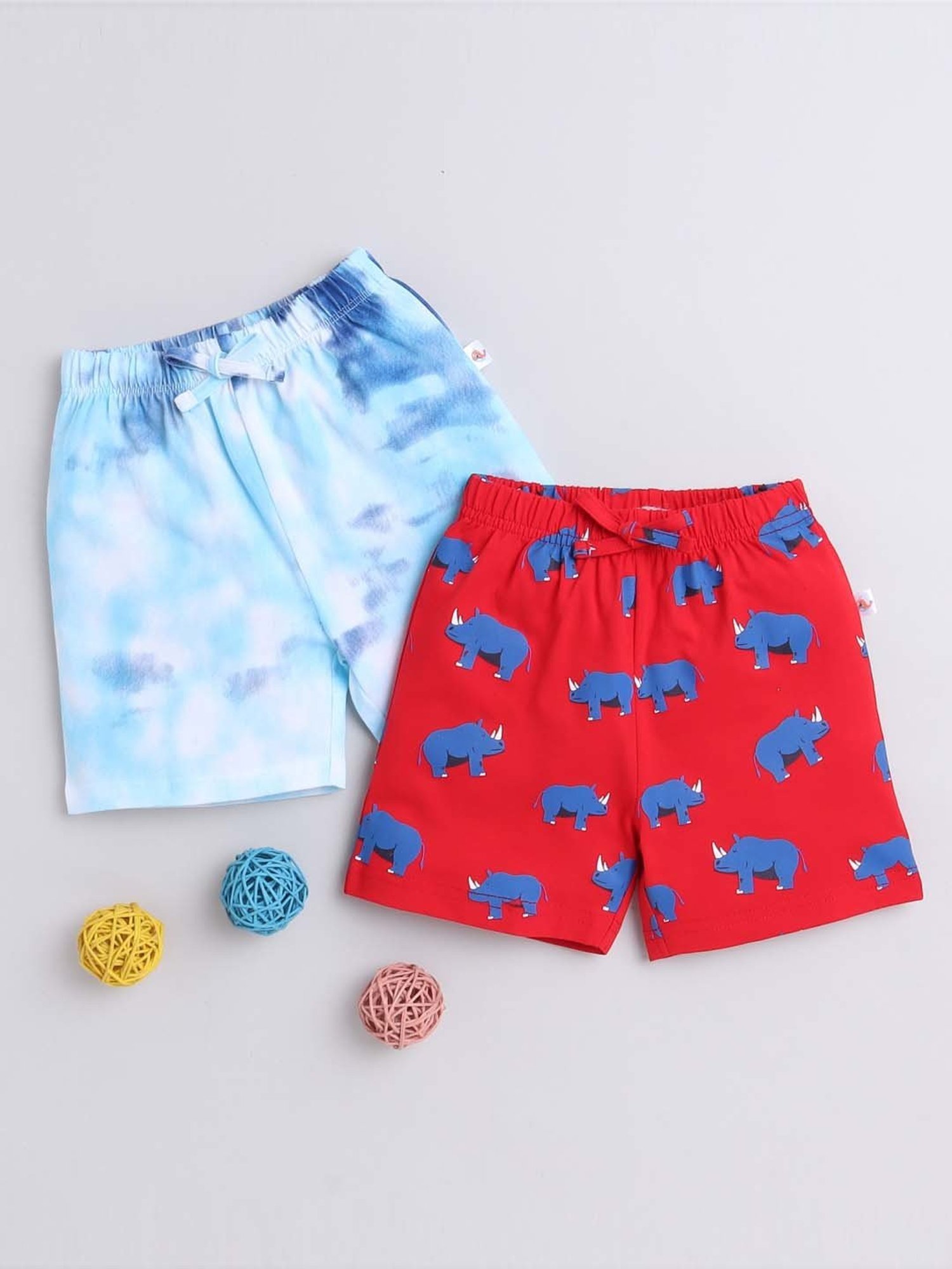 Bumzee Kids Multicolor Printed Shorts (Pack Of 3)