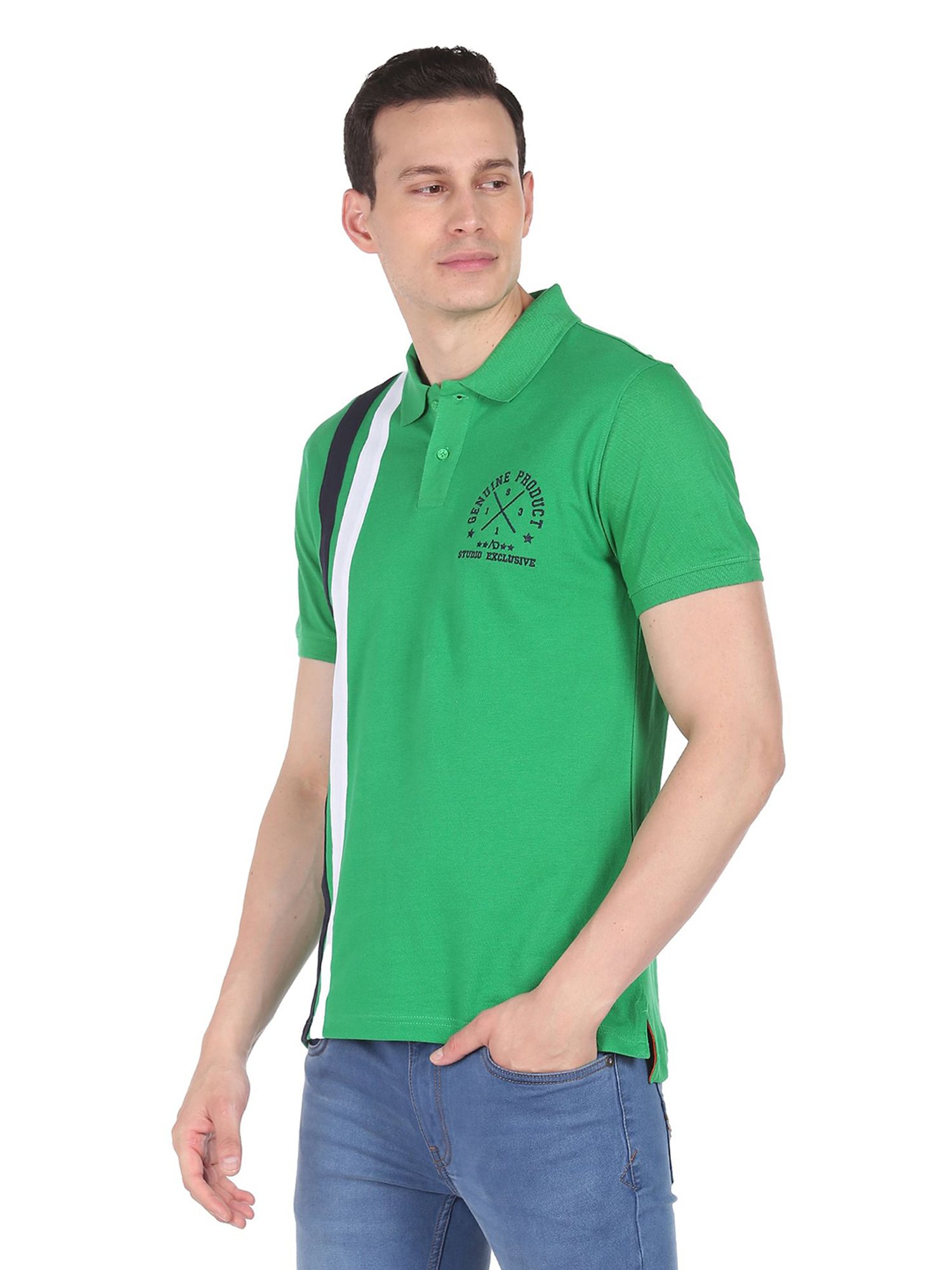 AD by Arvind Green Polo T-Shirt