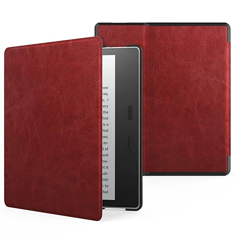 Case Fits AllNew Kindle Oasis 9th and 10th Generation ONLY 2017 and 2019 Release Premium Ultra Lightweight Shell Cover with Auto WakeSleep Wine Red