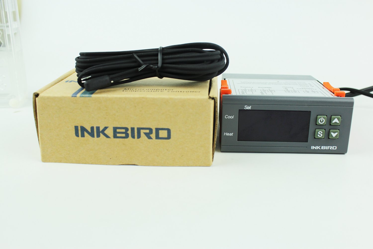 Inkbird 110V All-Purpose Digital Temperature Controller Fahrenheit and Centigrade Thermostat with Sensor 2 Relays ITC-1000 for Refrigerator Fermenter