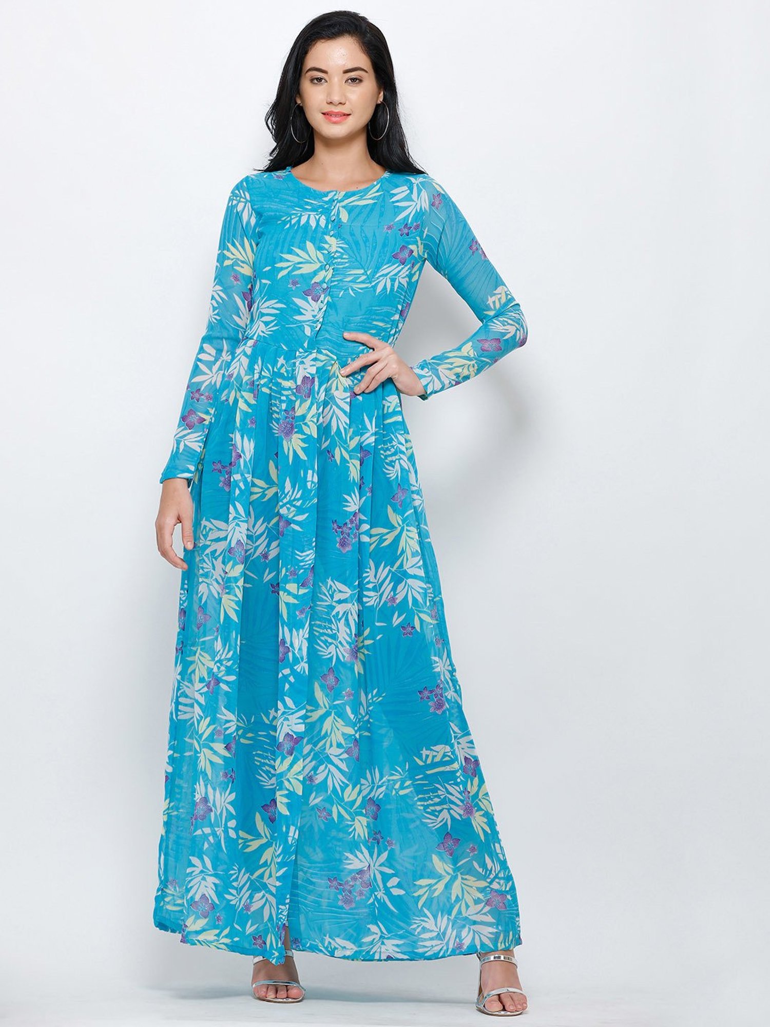 Cation Blue Floral Print Tunic