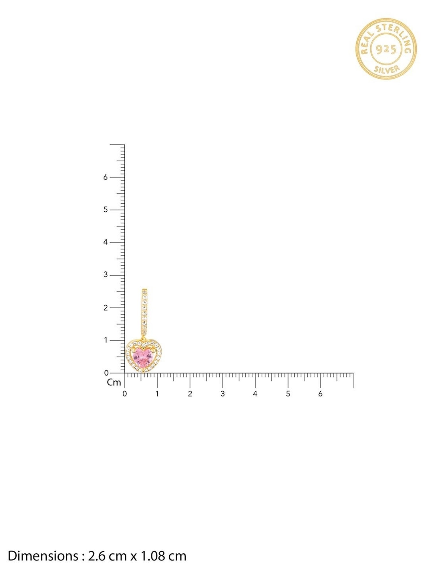 GIVA 92.5 Sterling Silver Heart Earrings for Women