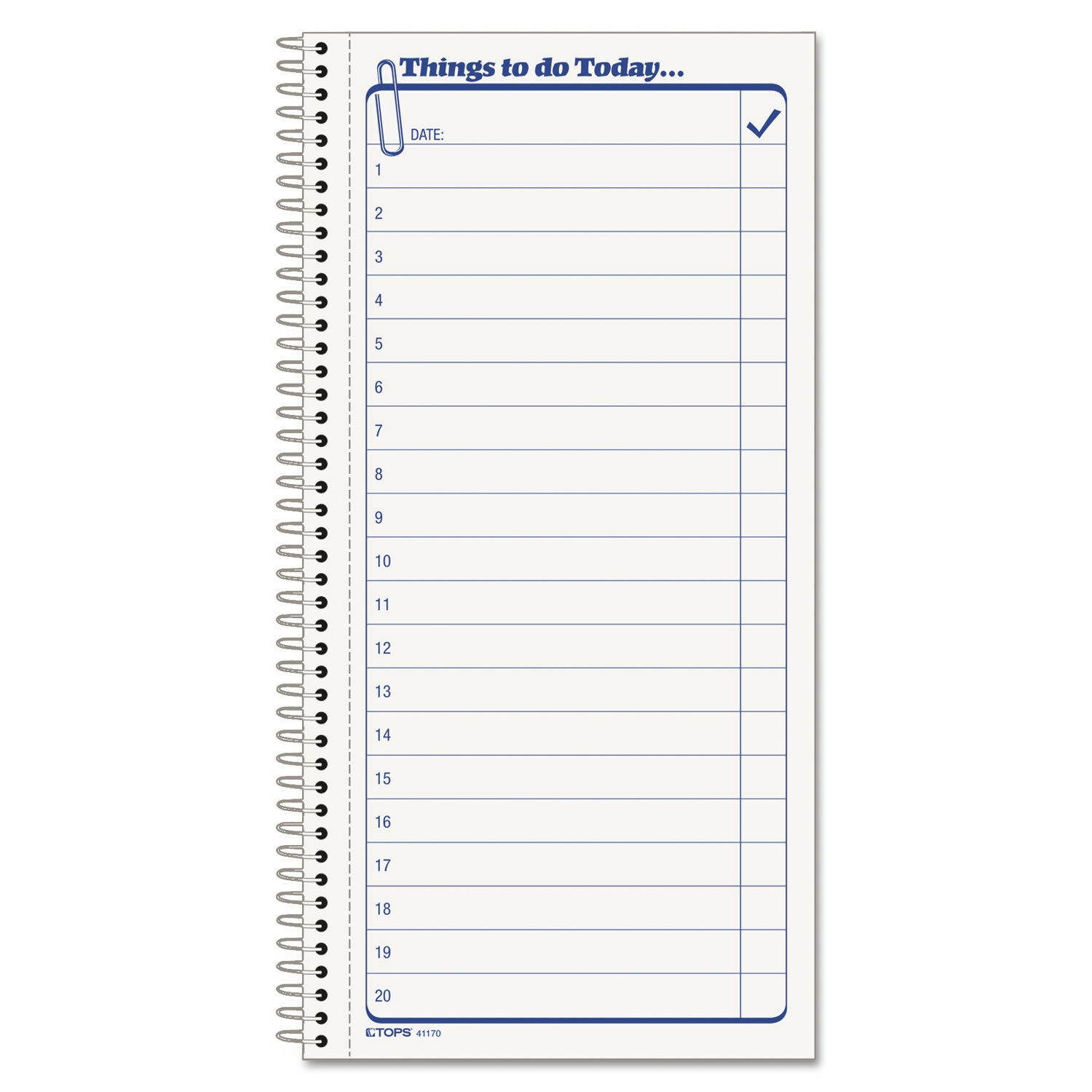 Tops THINGS TO DO Spiral Daily Agenda Book 5 1/2 x 11 Two-Part Carbonless 50/Pad