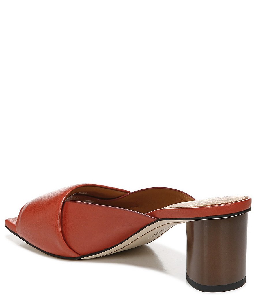 Sarto by Franco Sarto Violet Leather Square Toe Mules