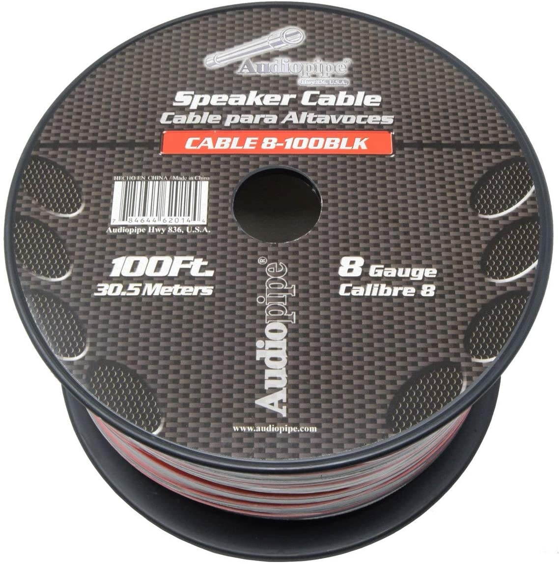 8 Gauge Speaker Wire - Red/Black (100 Feet) Car Audio Home Theater Sub Woofer Stranded Cable 2 Conductor Power Ground