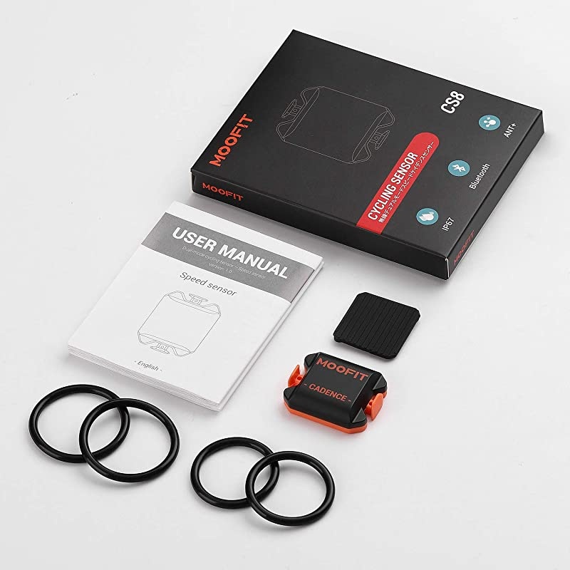 Bike Cadence Sensor Bluetooth ANT+ IP67 Waterproof Wireless Bicycle RPM Cadence Sensor for Zwift Elite HRV OpenRider Endomondo Peloton ( app Unavailable)