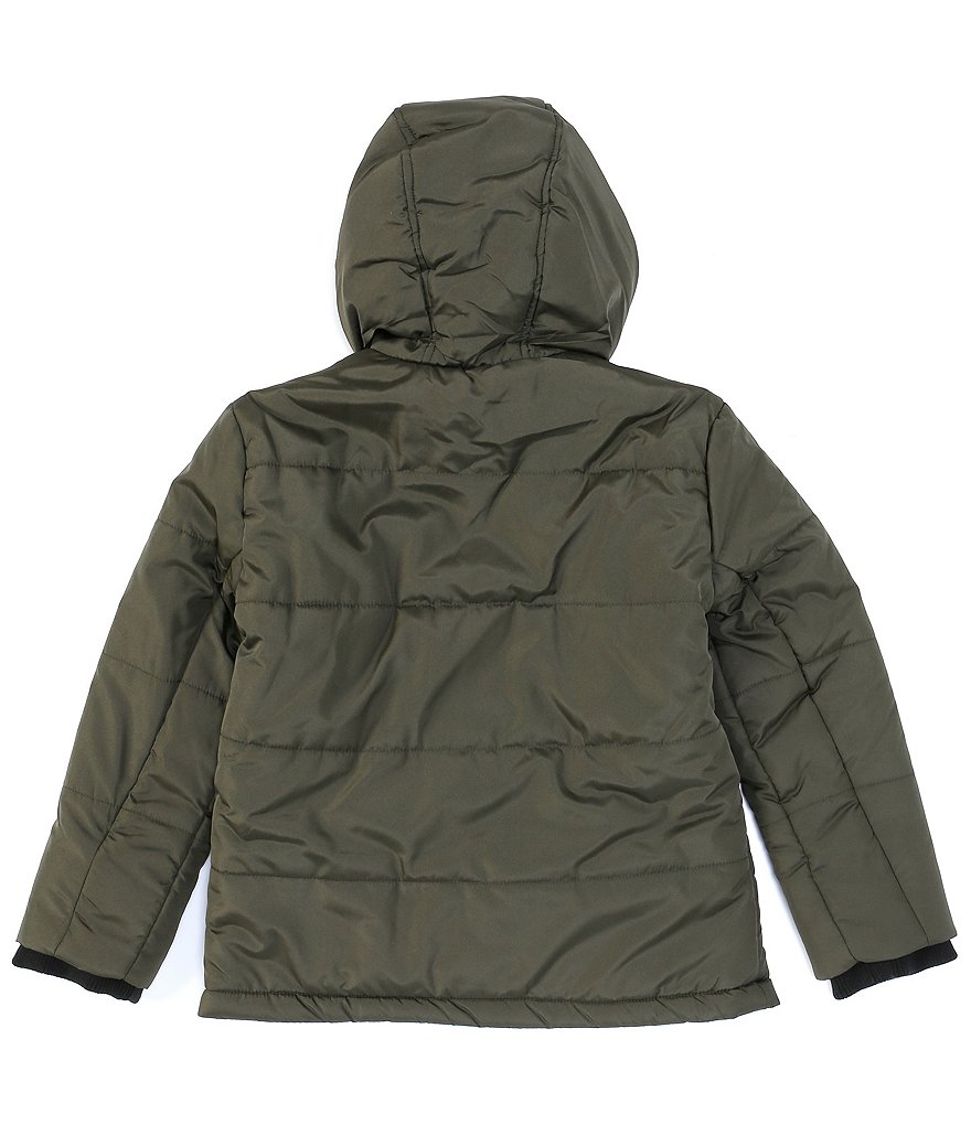 First Wave Big Boys 8-20 Brown Pleather Moto Jacket